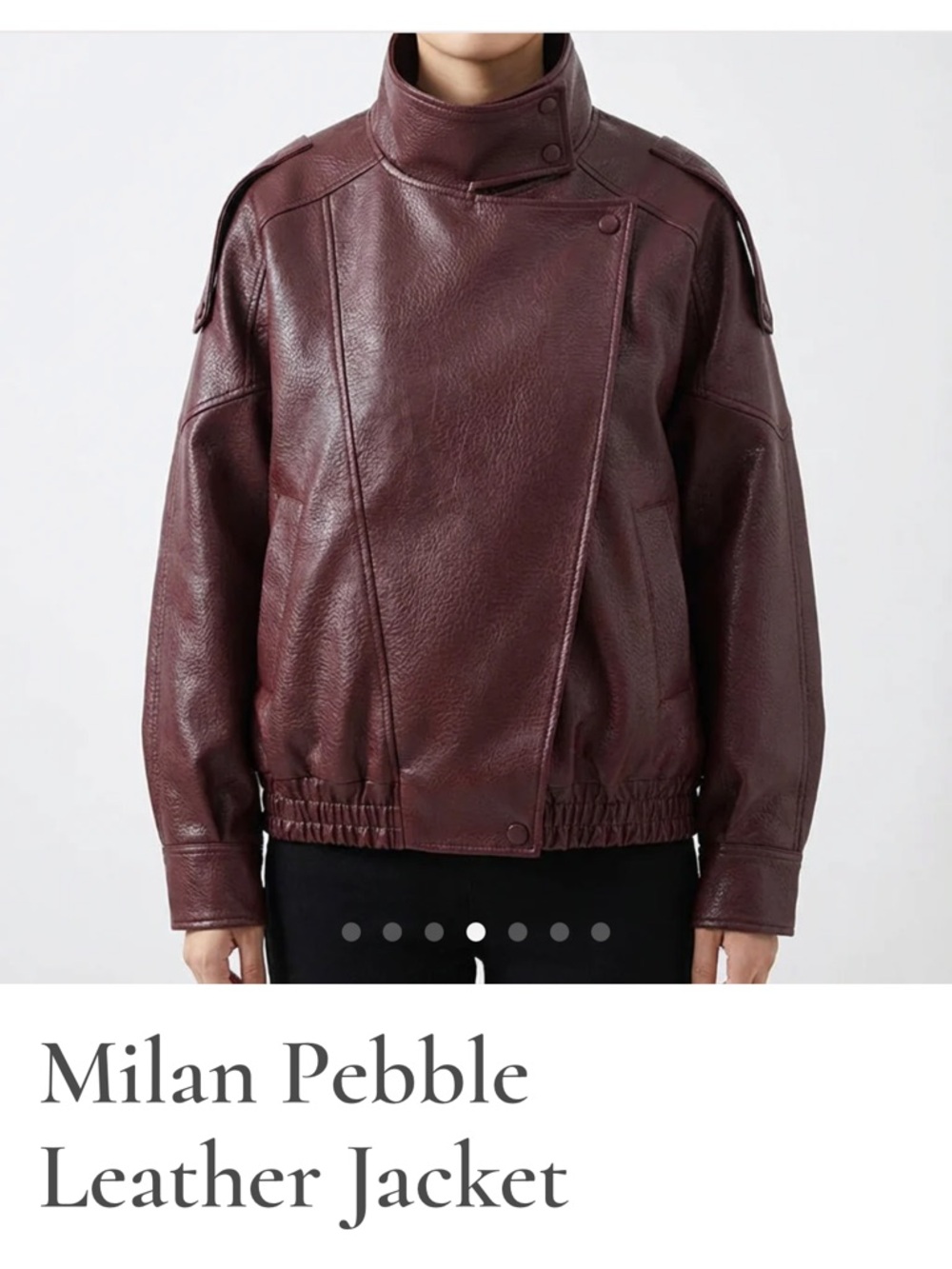 Leather Jacket - Deep Burgundy